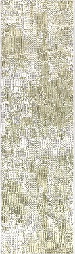 Keen Home Design Terrace Outdoor Runner Rug - 2x8 Washable Indoor/Outdoor Rug for Patio, Kitchen, Balcony, Beach, Garden, Deck and Porch, Size: 2'2"x7'7"