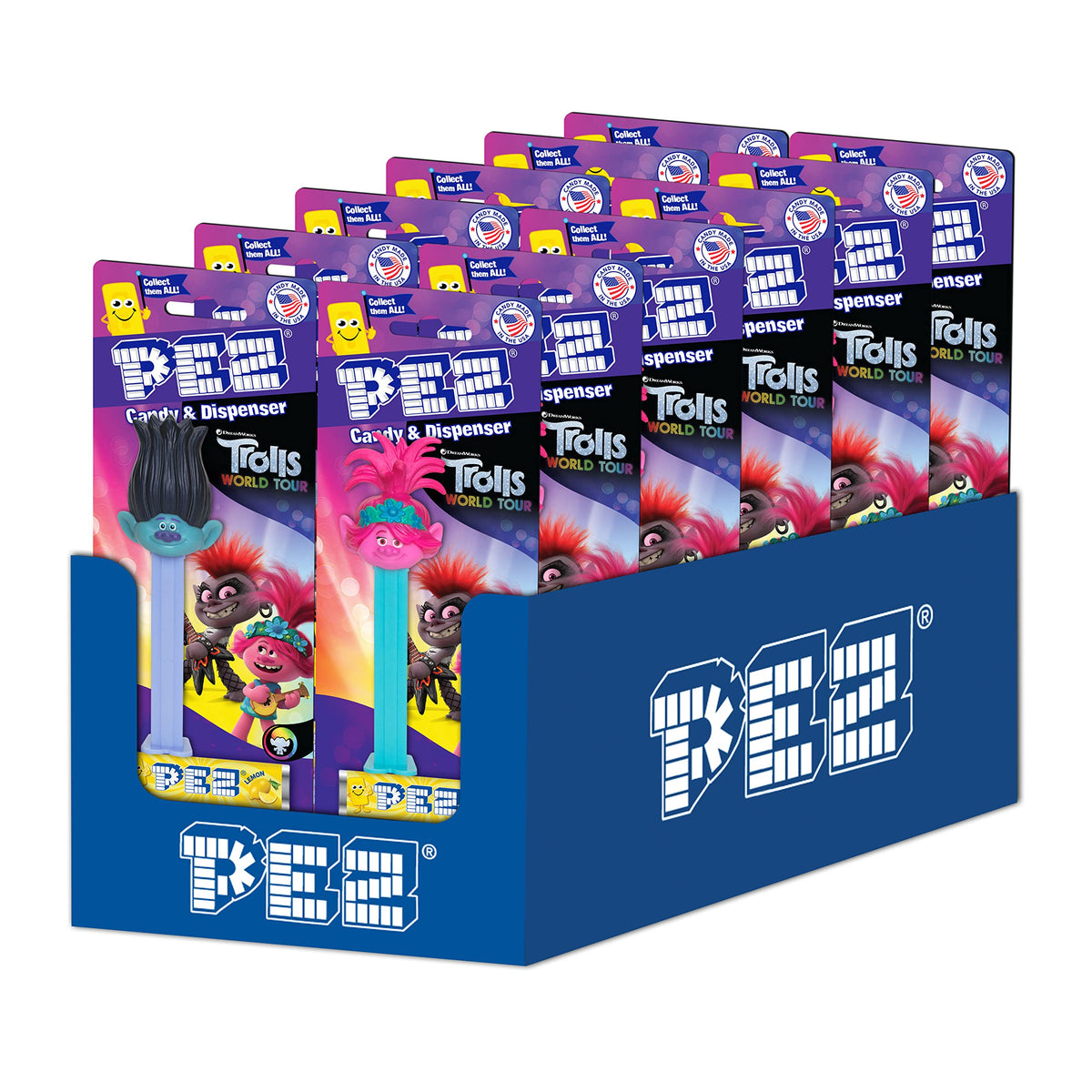 PEZ Trolls Assorted Dispensers, 0.87 Ounce (Pack of 12)
