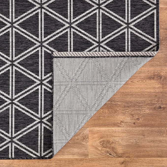Keen Home Design Outdoor Rug - 6x9 Washable Indoor/Outdoor Rug for Patio, Balcony, Kitchen, Garden, Beach, Deck and Porch. Size: 6'7" x 9'2"