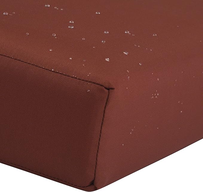 Classic Accessories Ravenna Water-Resistant 19 x 19 x 3 Inch Patio Seat Cushion, Spice, Chair Seat Cushion
