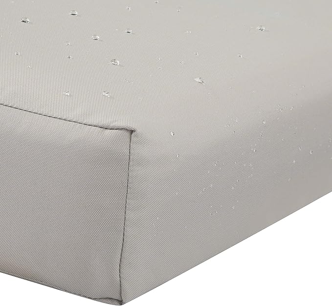 Classic Accessories 62-017-MUSHRM-EC Ravenna Seat Cushion, 21x19x5 Inch (Pack of 1), Mushroom, Patio Loveseat Cushion