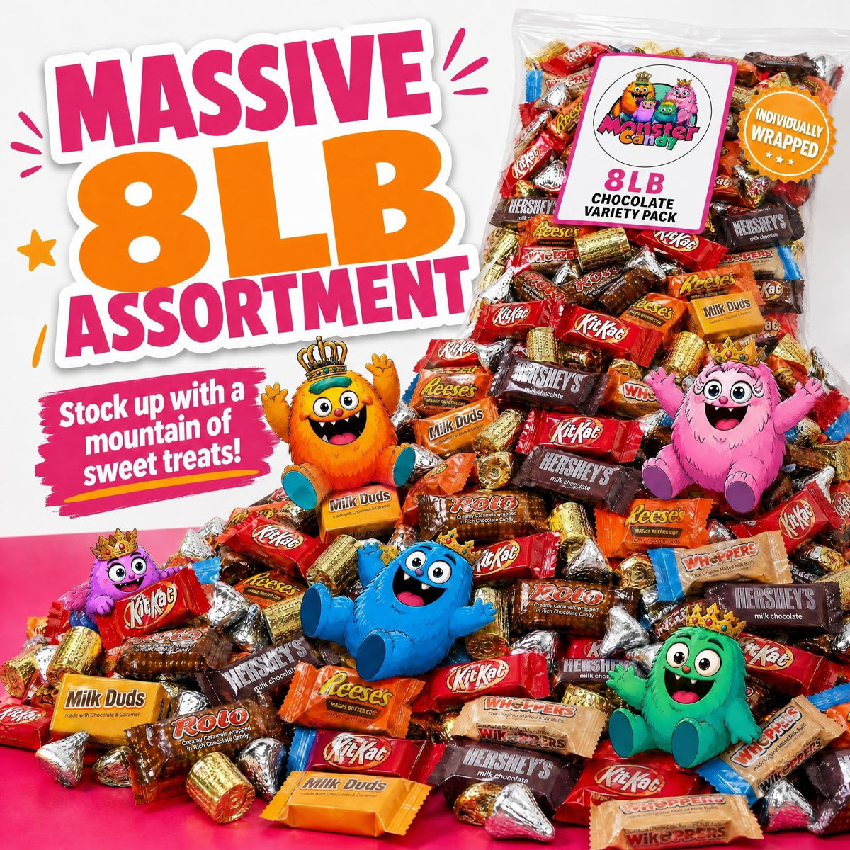 Chocolate Party Favor Candy Mix - 16 lb Pinata Stuffers Candy Bulk - Goodie Bag Stuffers for Kids Party Favors - Chocolate Candy Variety Pack Bulk