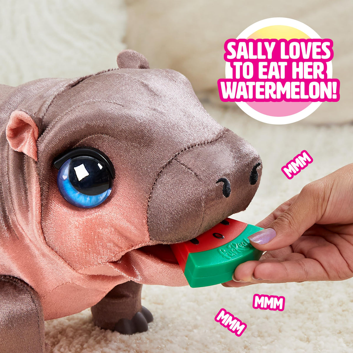 FurReal Sally The Silly Hippo Interactive Plush, Learns to Walk