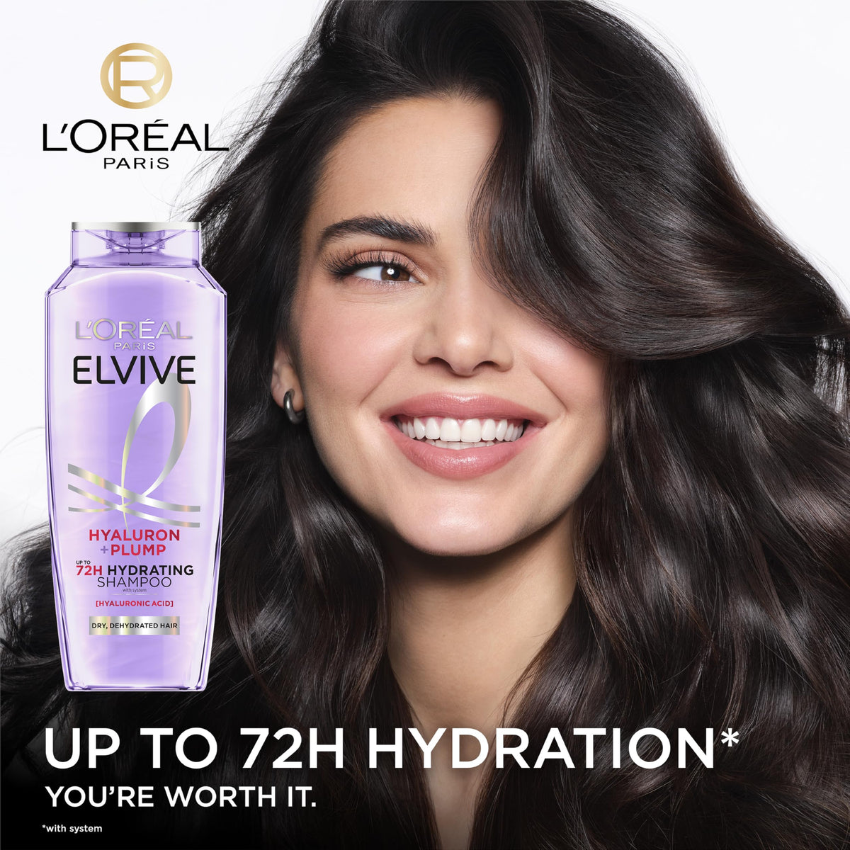 L'Oreal Paris Elvive Hyaluron Plump Shampoo, 12.6 Fl Oz