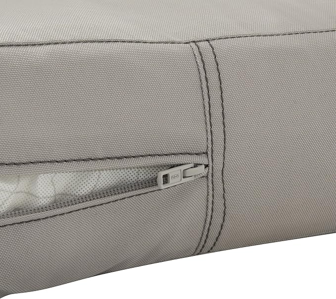 Classic Accessories 62-017-MUSHRM-EC Ravenna Seat Cushion, 21x19x5 Inch (Pack of 1), Mushroom, Patio Loveseat Cushion