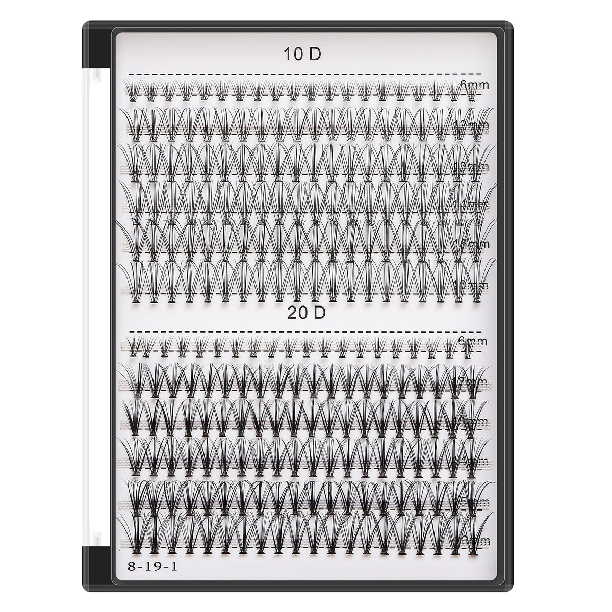 Bodermincer 240Pcs C Curl 10D/20D Cluster Eyelashes 12/13/14/15/16Mm And Under Eyelashes Mixed Professional Makeup Individual Cl