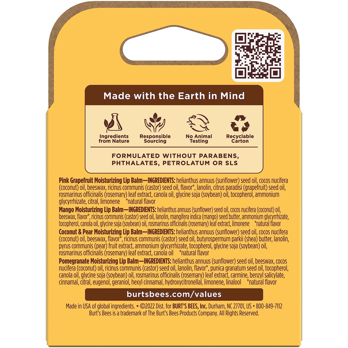 Burt's Bees 100% Natural Moisturizing Lip Balm (Superfruit)