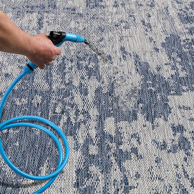 Keen Home Design Terrace Outdoor Throw Rug - 3x5 Washable Indoor/Outdoor Rug for Patio, Kitchen, Balcony, Beach, Garden, Deck and Porch, Size: 3'x5'