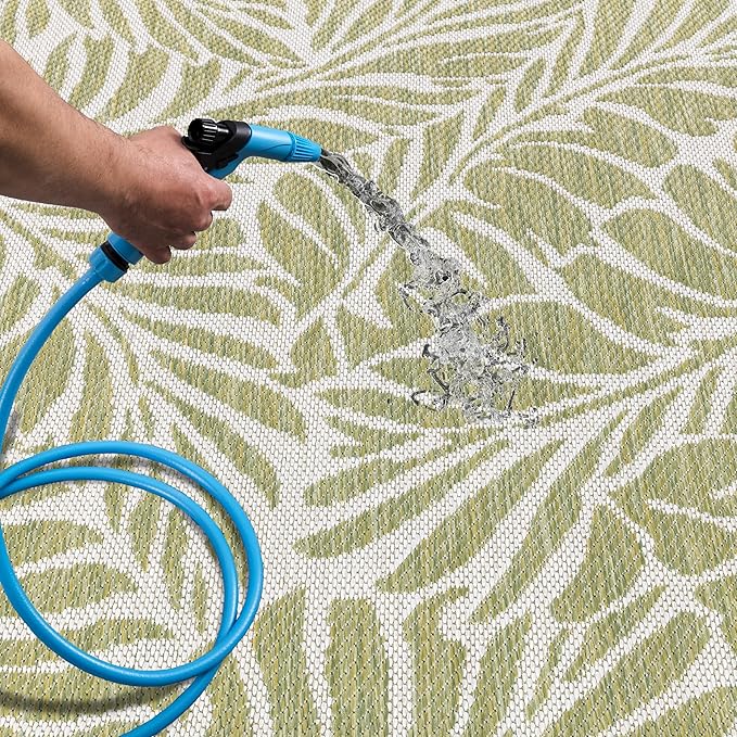 Keen Home Design Terrace Outdoor Area Rug - 10x14 Washable Indoor/Outdoor Rug for Patio, Kitchen, Balcony, Beach, Garden, Deck and Porch, Size: 10'x14'