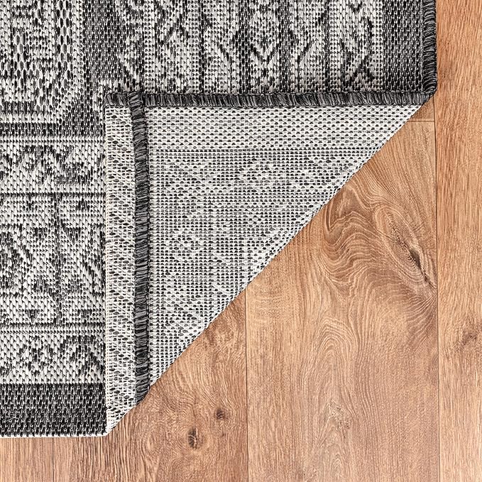 Keen Home Design Terrace Outdoor Area Rug - 4x6 Washable Indoor/Outdoor Rug for Patio, Kitchen, Balcony, Beach, Garden, Deck and Porch, Size: 3'10"x5'7"