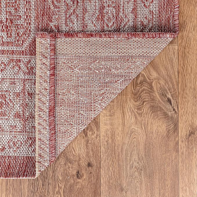 Keen Home Design Terrace Outdoor Area Rug - 4x6 Washable Indoor/Outdoor Rug for Patio, Kitchen, Balcony, Beach, Garden, Deck and Porch, Size: 3'10"x5'7"