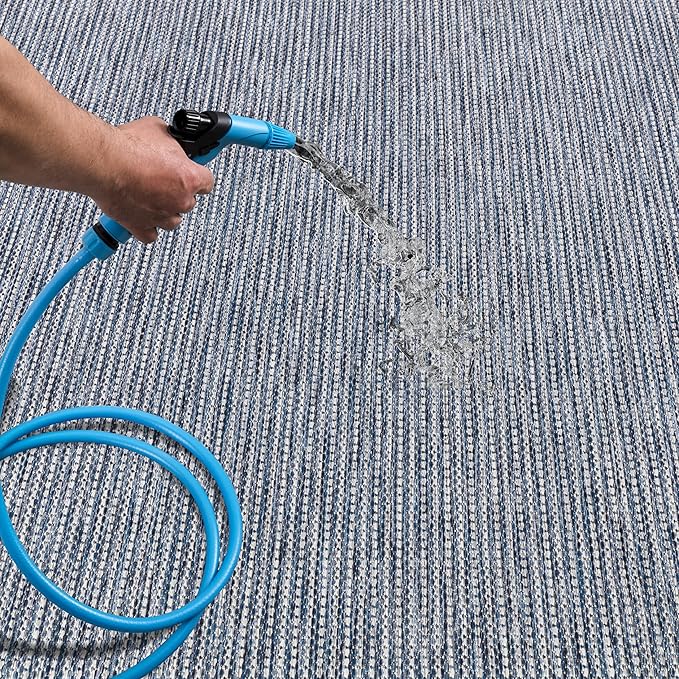 Keen Home Design Terrace Outdoor Area Rug - 4x6 Washable Indoor/Outdoor Rug for Patio, Kitchen, Balcony, Beach, Garden, Deck and Porch, Size: 3'10"x5'7"