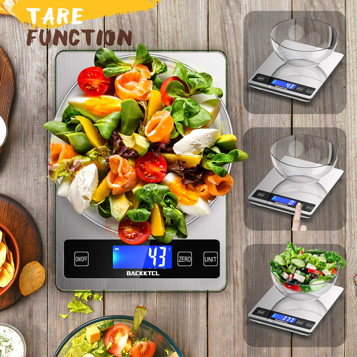 BACK KTCL''Cooking Master' 22lb Digital Kitchen Food Scale