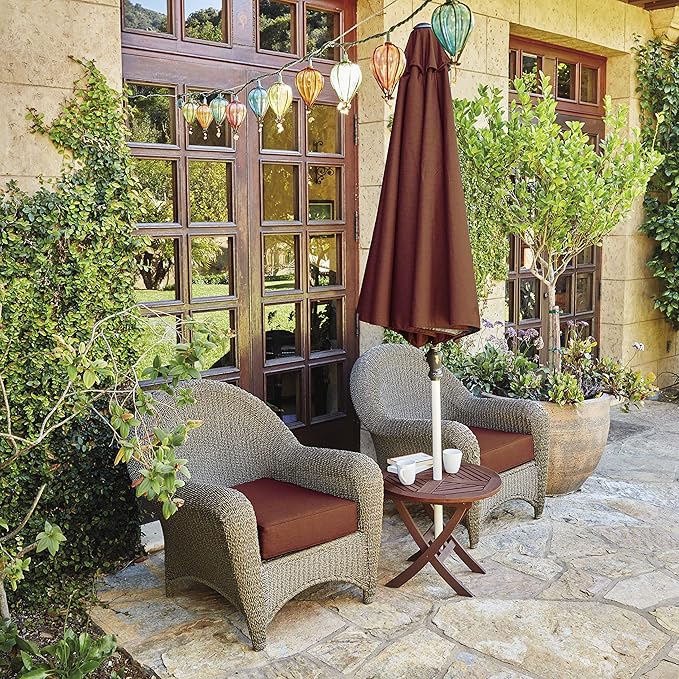 Classic Accessories Montlake Water-Resistant 21 x 22 x 4 Inch Patio Lounge Back Cushion, Heather Henna Red, Outdoor Loveseat Cushions
