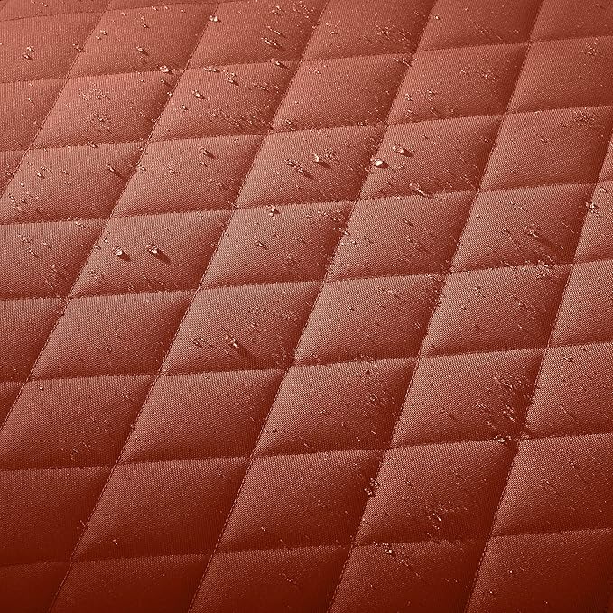 Classic Accessories Montlake FadeSafe Water-Resistant 25 x 22 x 4 Inch Wide Back Patio Quilted Lounge Cushion, Spice