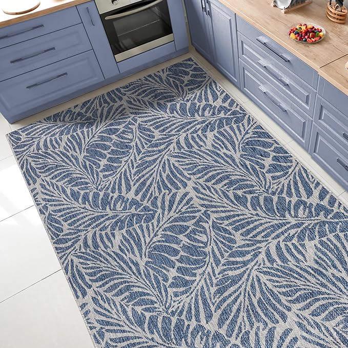 Keen Home Design Terrace Outdoor Area Rug - 10x14 Washable Indoor/Outdoor Rug for Patio, Kitchen, Balcony, Beach, Garden, Deck and Porch, Size: 10'x14'