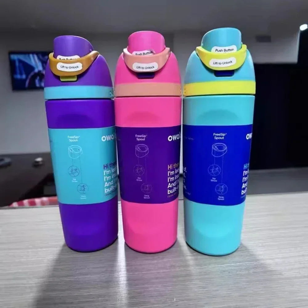 Owala FreeSip White Engraved Bottle