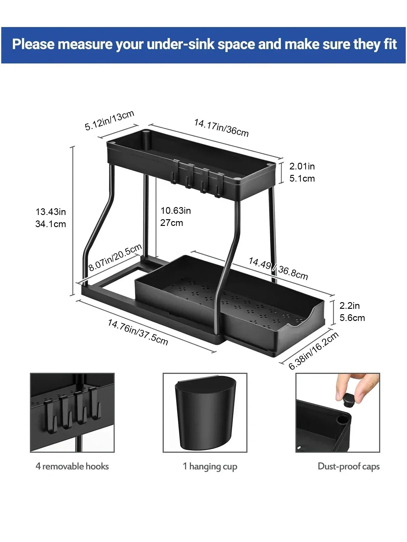 Kitchen Bathroom Storage Drawer
