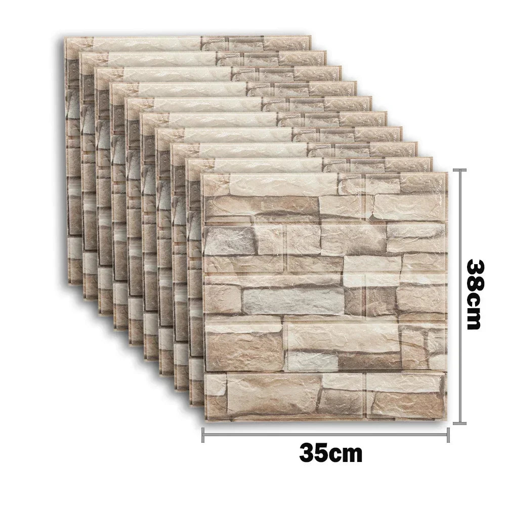 3D Foam Brick Wall Stickers