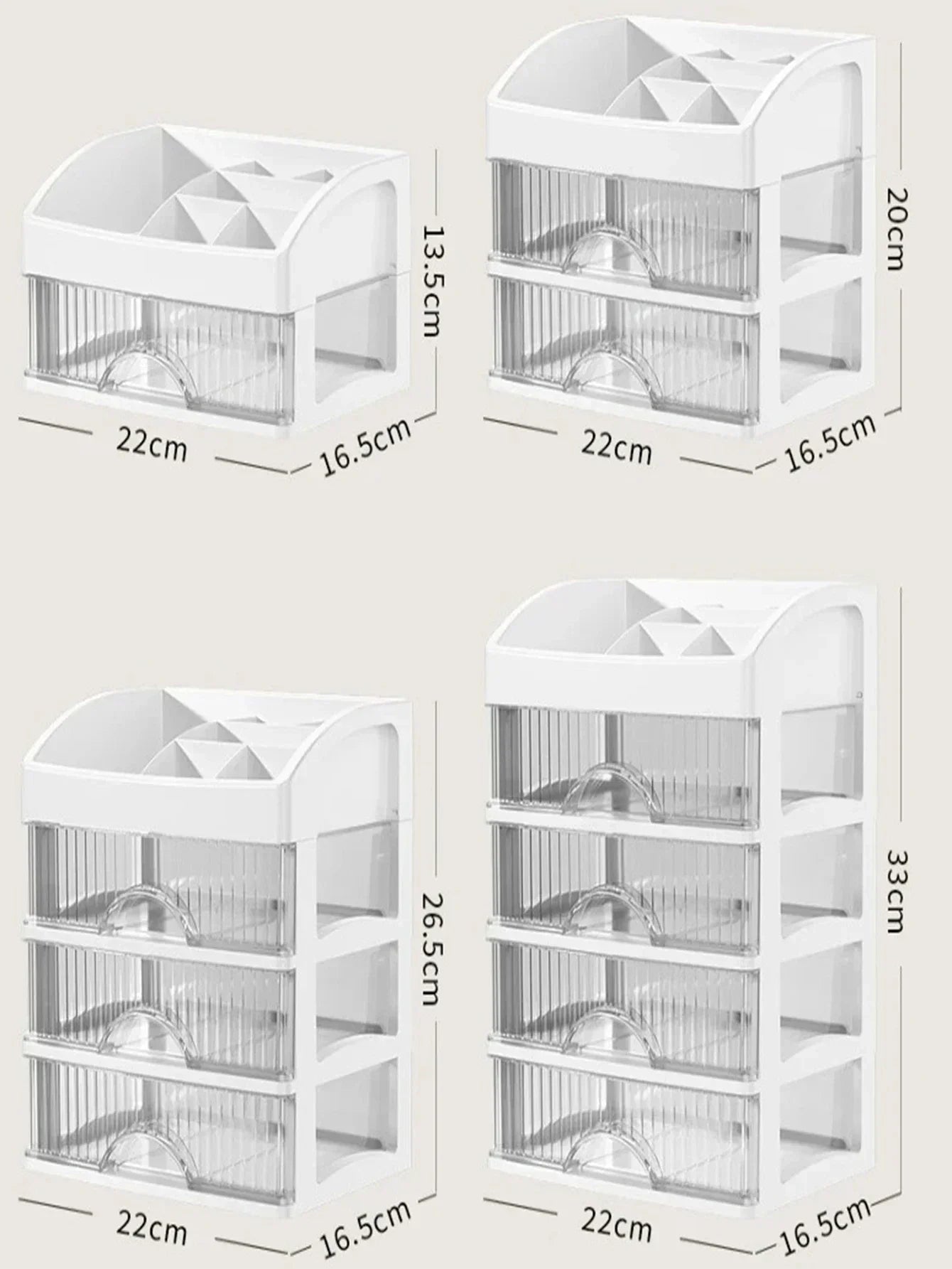 Large Capacity Makeup Drawer Organizer