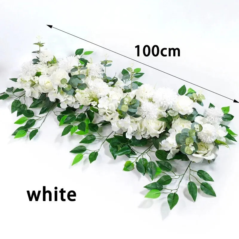 White Rose Floral Row