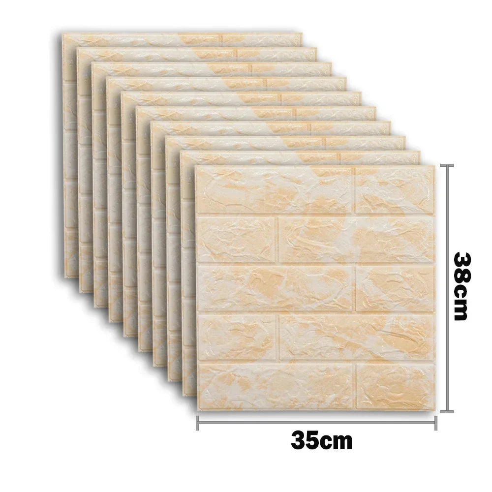 3D Foam Brick Wall Stickers