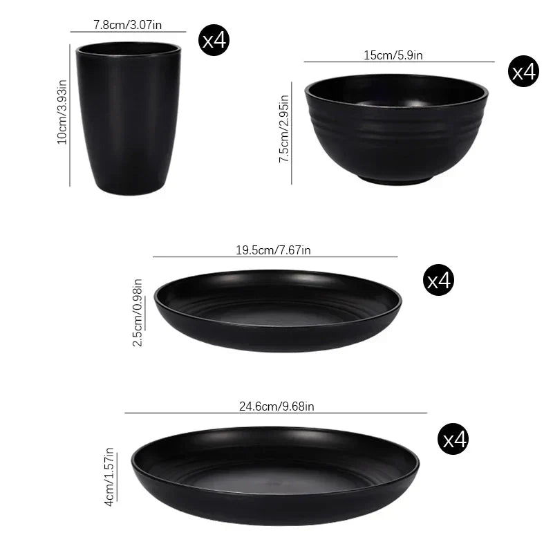 Camping Tableware Set 4/16PCS