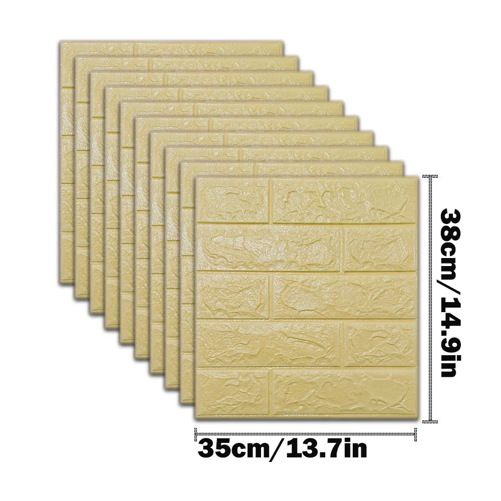 3D Foam Brick Wall Stickers