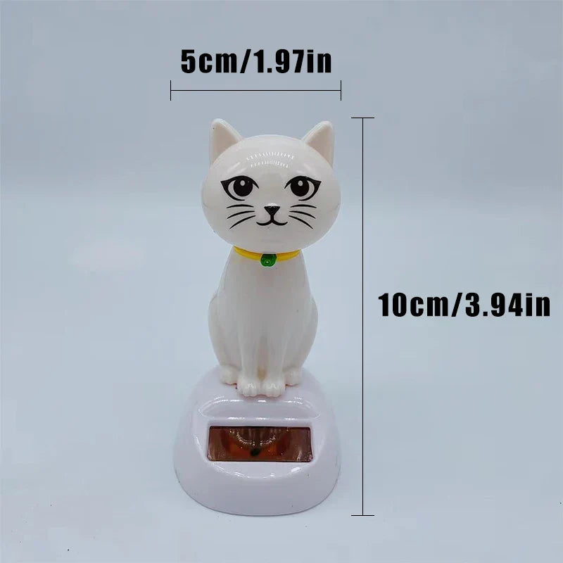 Solar Cat Shaking Head Decoration