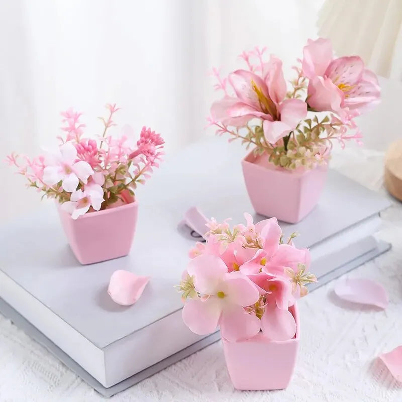 Year-Round Faux Potted Flowers
