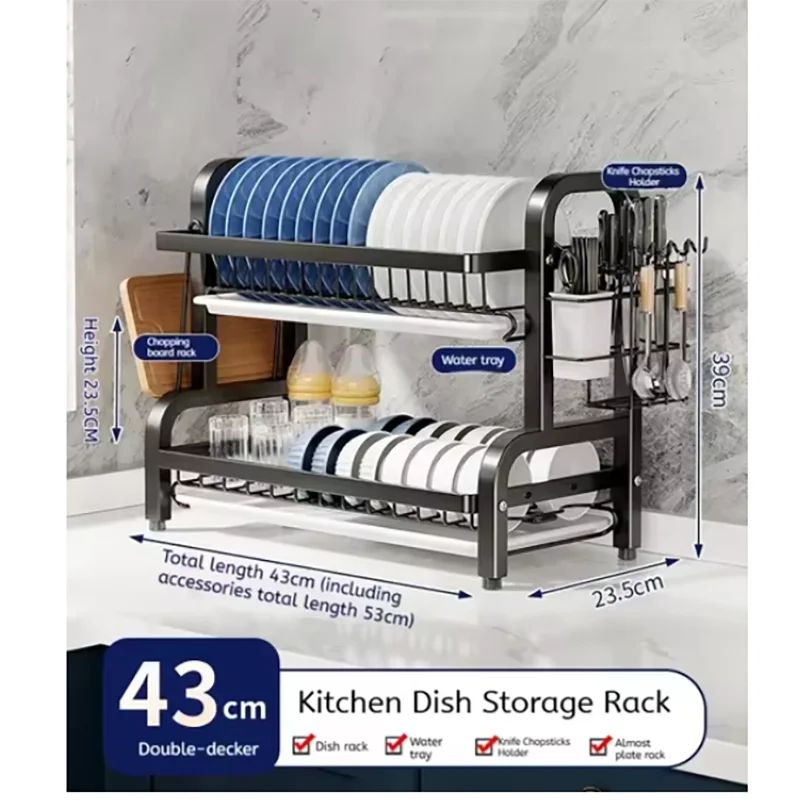 3-Layer Rustproof Dish Rack
