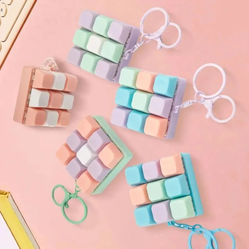 Tetris Fingertip Stress Relief Keychain