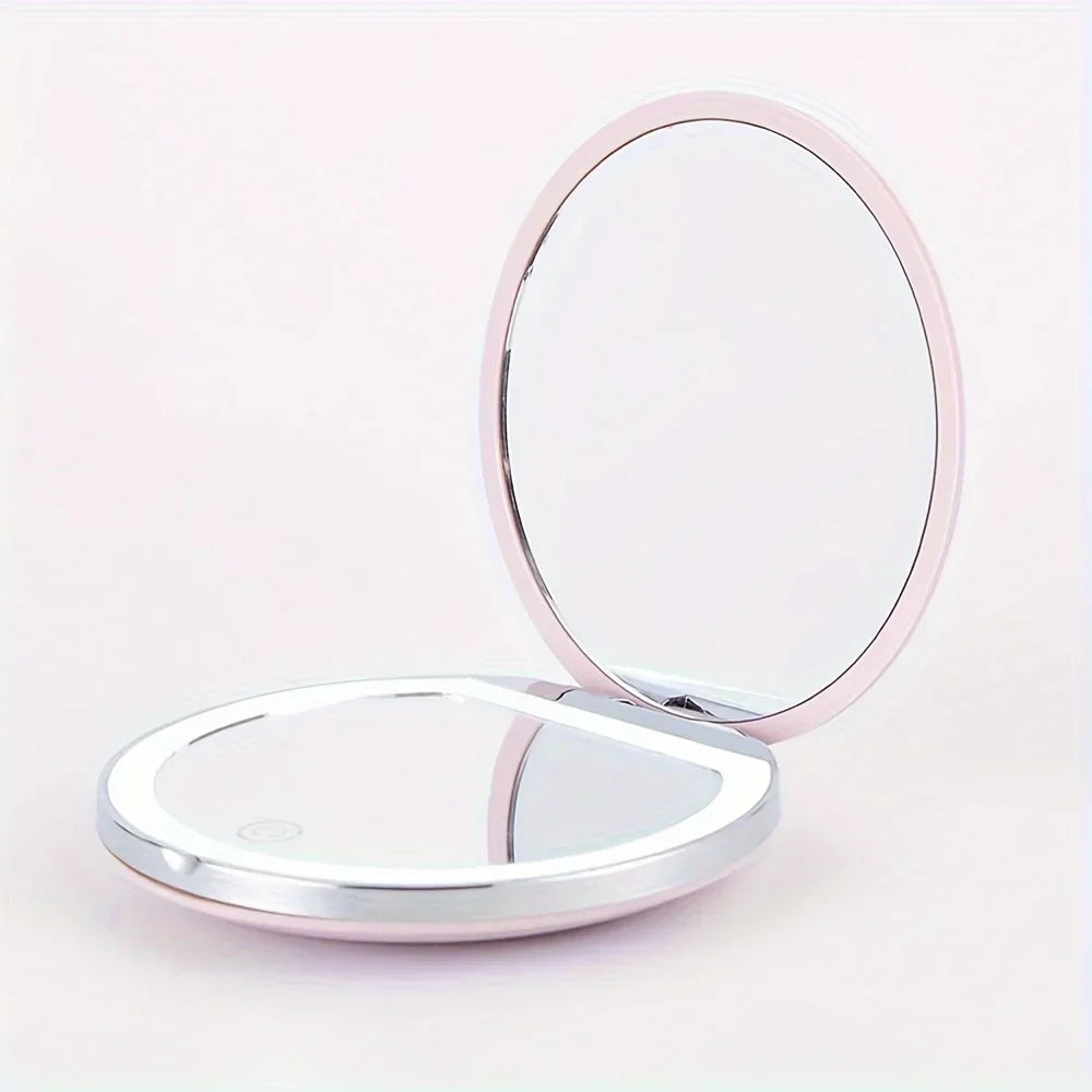 Portable LED Folding Travel Mirror