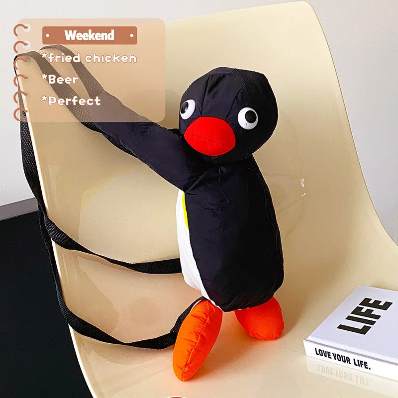 Cute Cartoon Penguin Plush Backpack