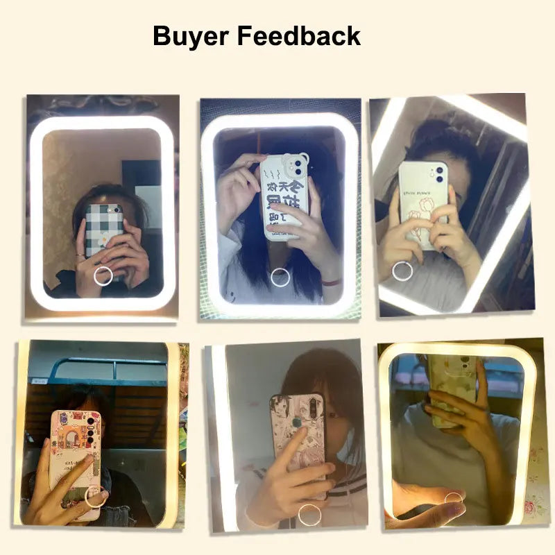 3-Color Dimmable LED Makeup Mirror