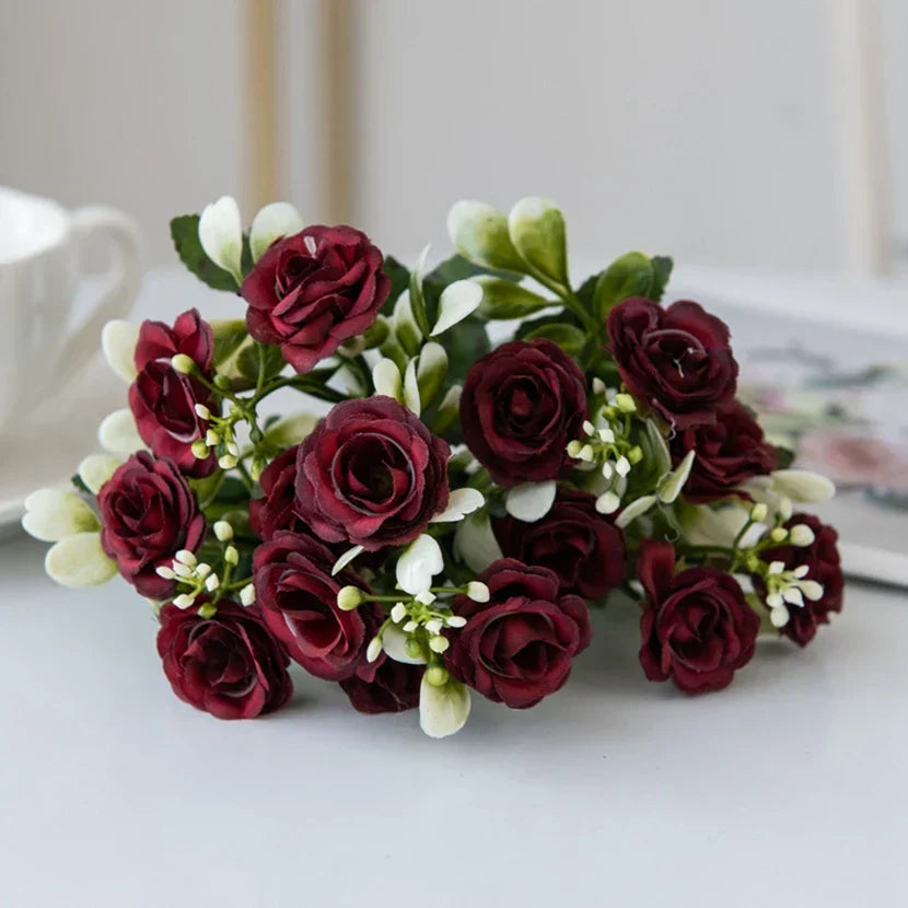 Silk Rose Bouquet Decor