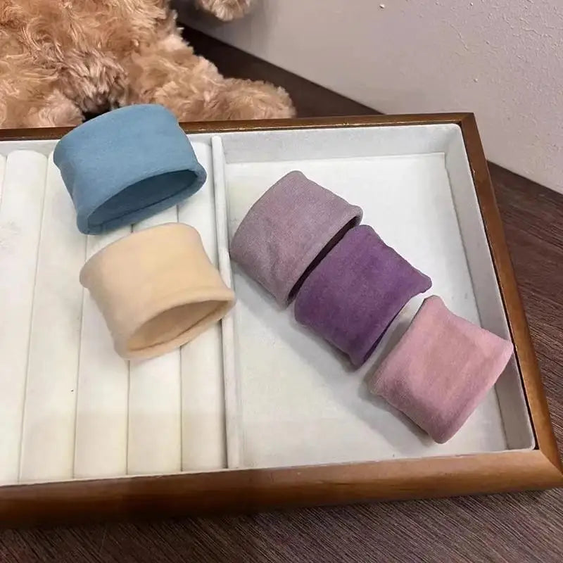 Solid Hair Tie Scrunchies Set