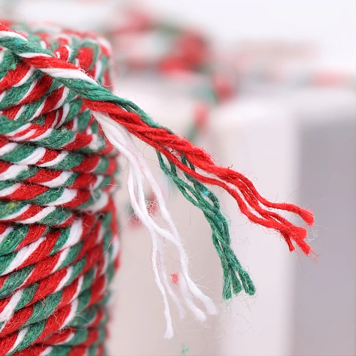 Christmas Red Green Cotton Rope