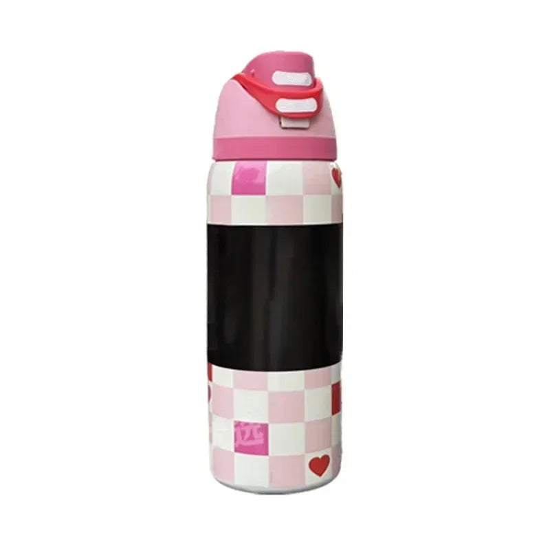Owala Flower Pink Straw Bottle