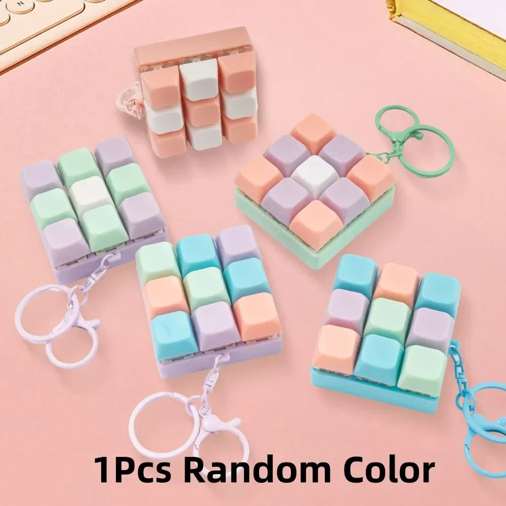 Tetris Fingertip Stress Relief Keychain