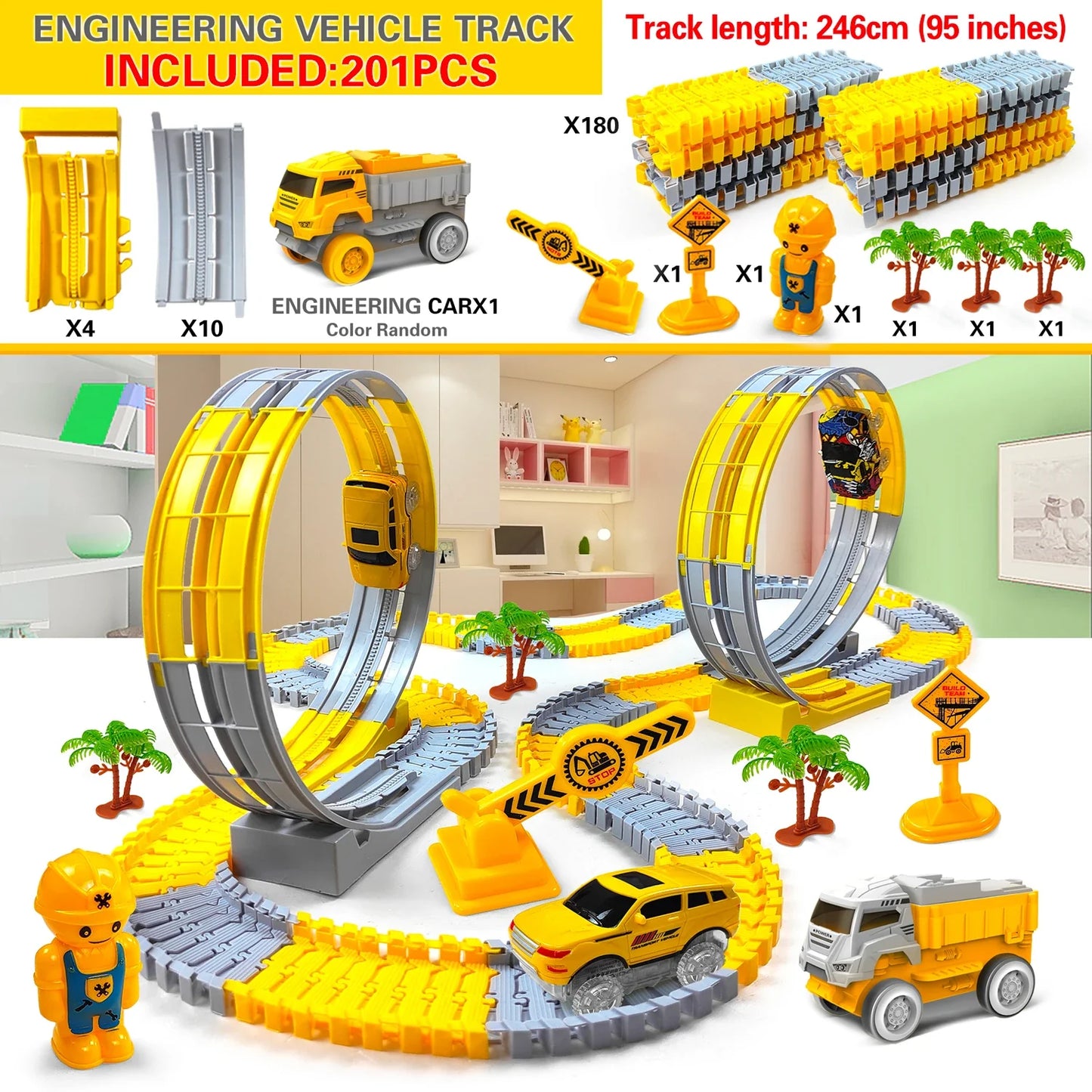 Children’s Electric Flexible Track Car