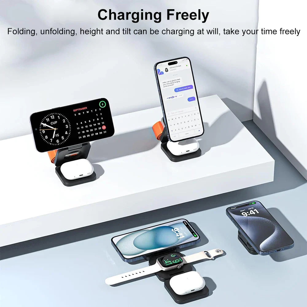 3-in-1 Foldable Magnetic Charger