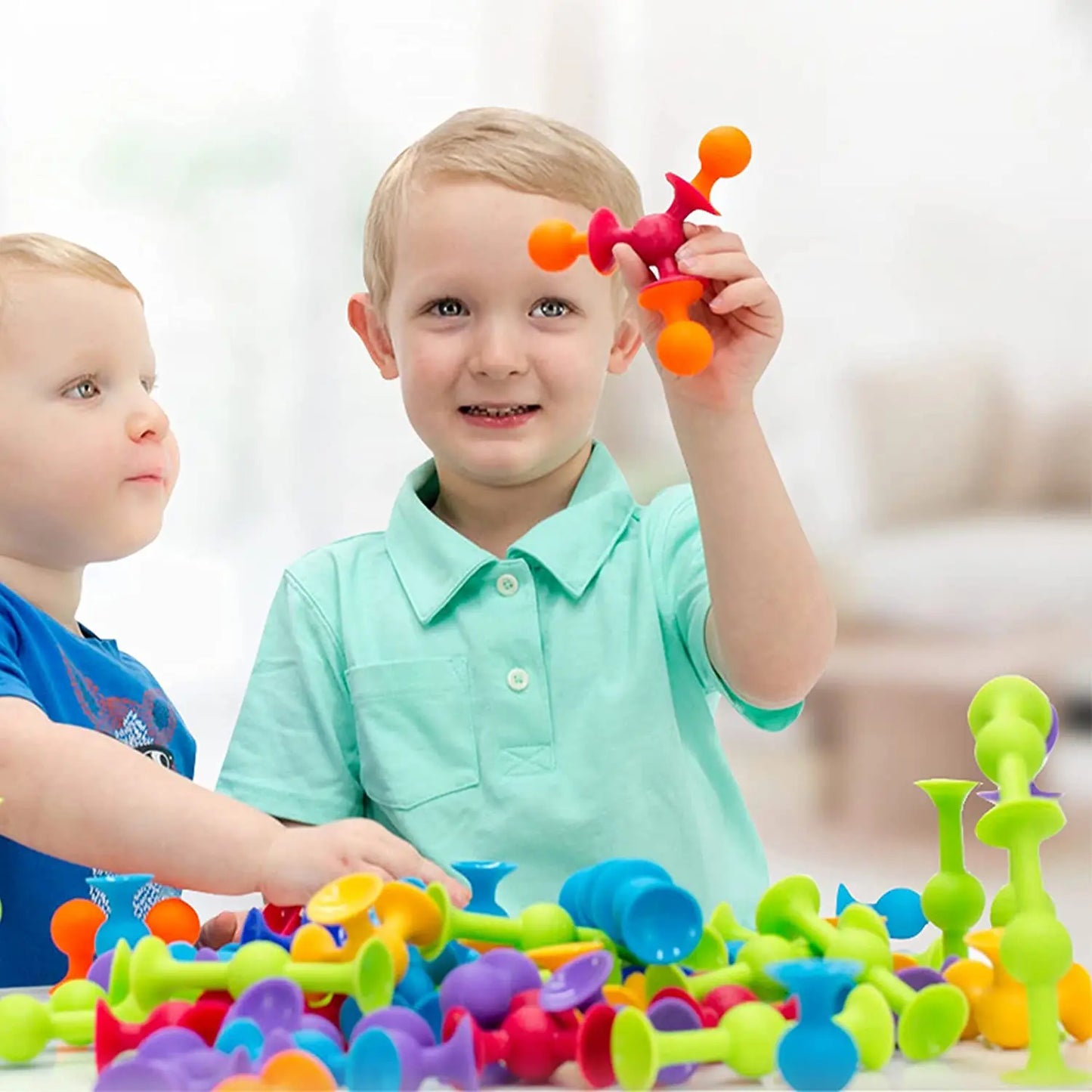 Silicone Sucker Building Block Toy