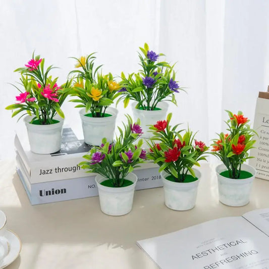 TTCY Mini Potted Bonsai Flowers