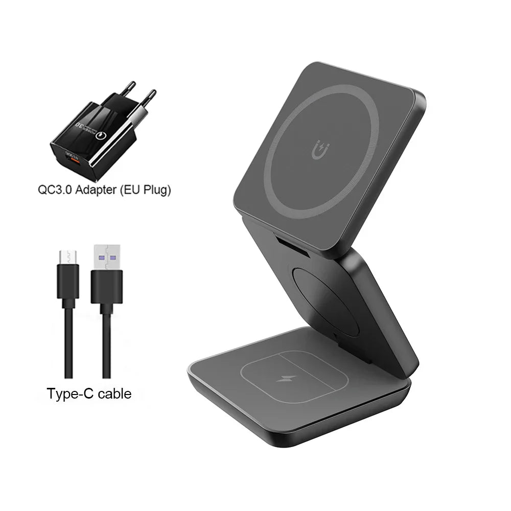 3-in-1 Foldable Magnetic Charger
