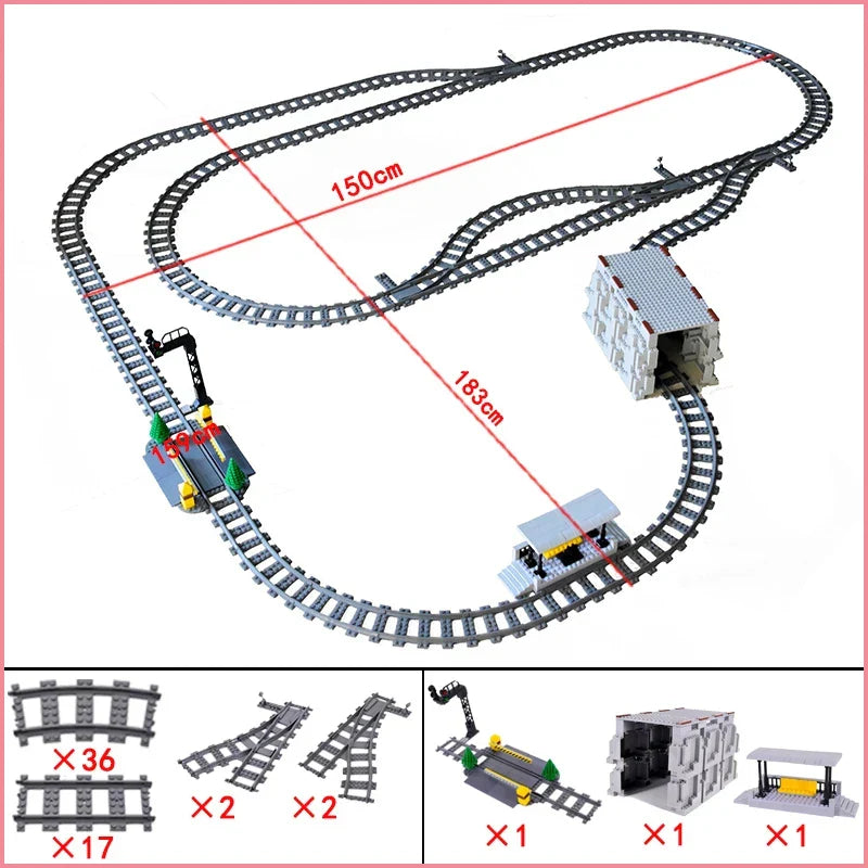 City Train Station Building Blocks