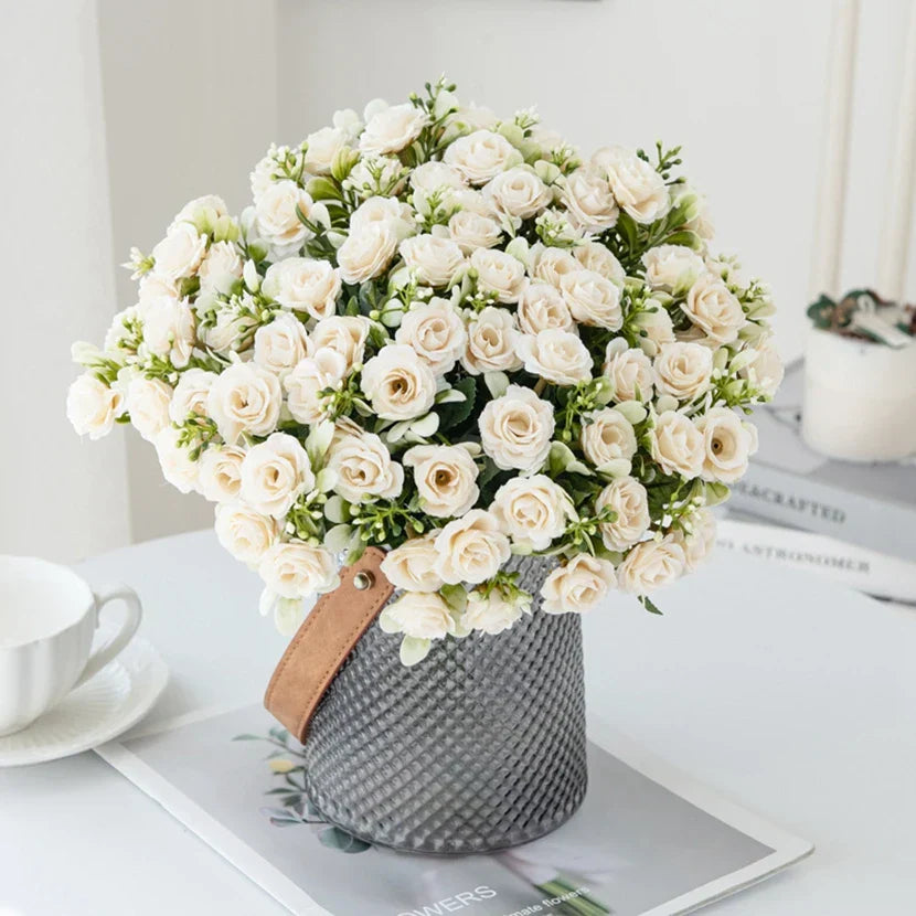 Silk Rose Bouquet Decor