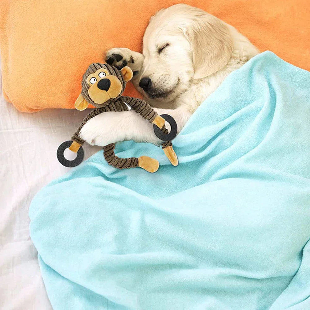 Plush Monkey Puppy Chew Toy
