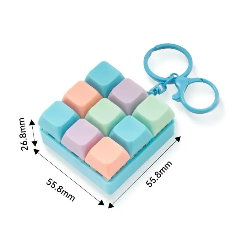 Tetris Fingertip Stress Relief Keychain