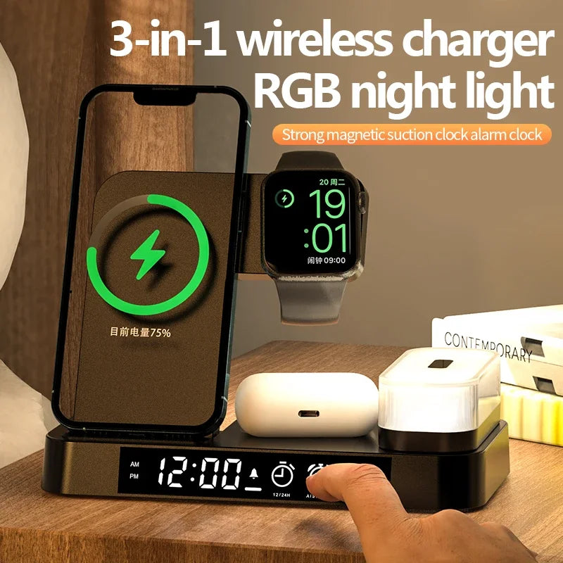 VIKEFON 30W 3-in-1 Charger Station